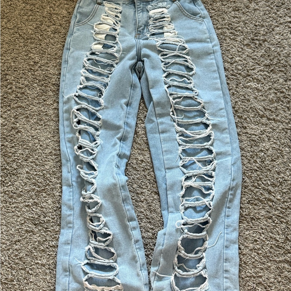 Highlight Distressed Light Blue Women's Jeans in Size S